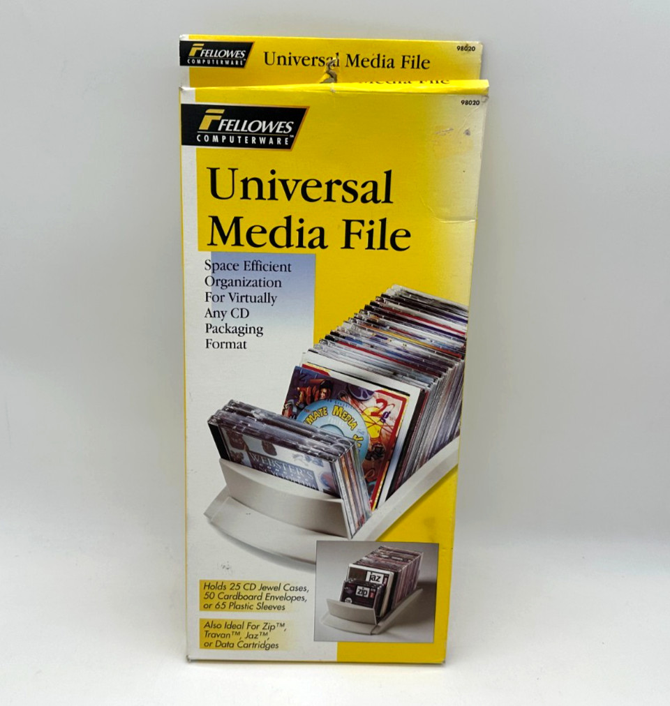 VTG Fellowes Computerware Universal Media File Organizer CDs, ZIP, Travan, 1997