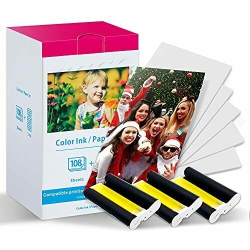 Canon KP-108IN Color Ink Paper Set 4x6 Compatible Canon Selphy CP1300 1200 Lot