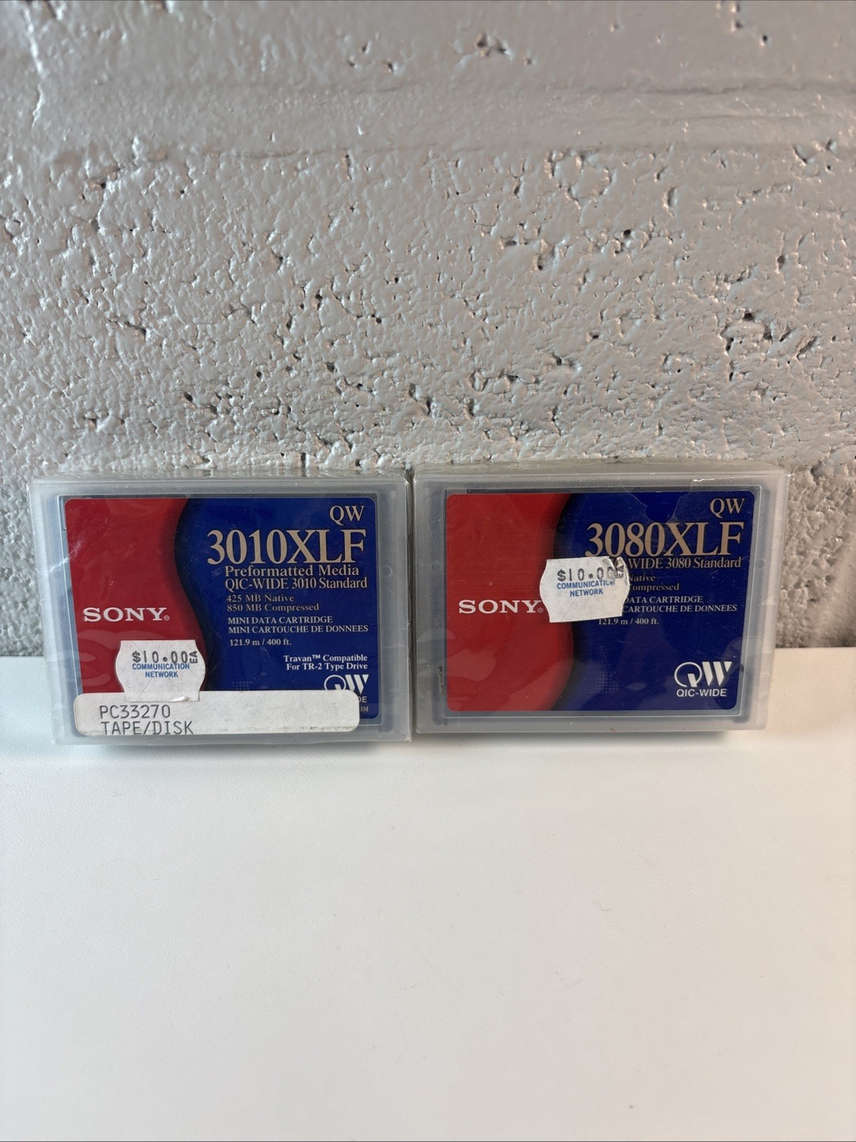 2 NEW Sony 850MB QW3010XLF QIC-WIDE Mini Data Tape Cartridge QIC 3010 Standard
