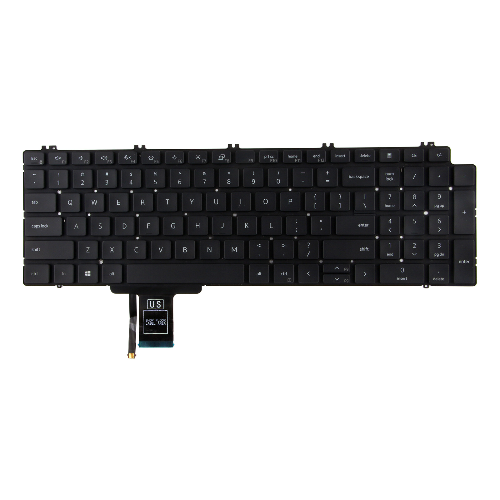 Used Keyboard Backlit Fit Dell Precision 7550 7560 7750 7760 713DM ...