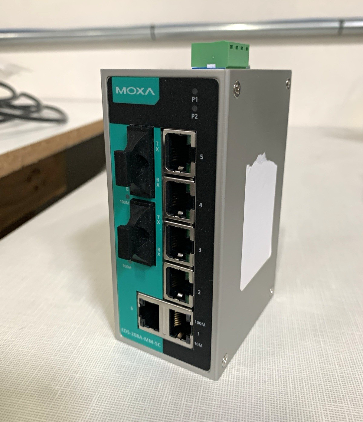 Moxa EDS-208A-MM-SC 8-Port Unmanaged DIN Rail Fast Ethernet SC Fiber Switch