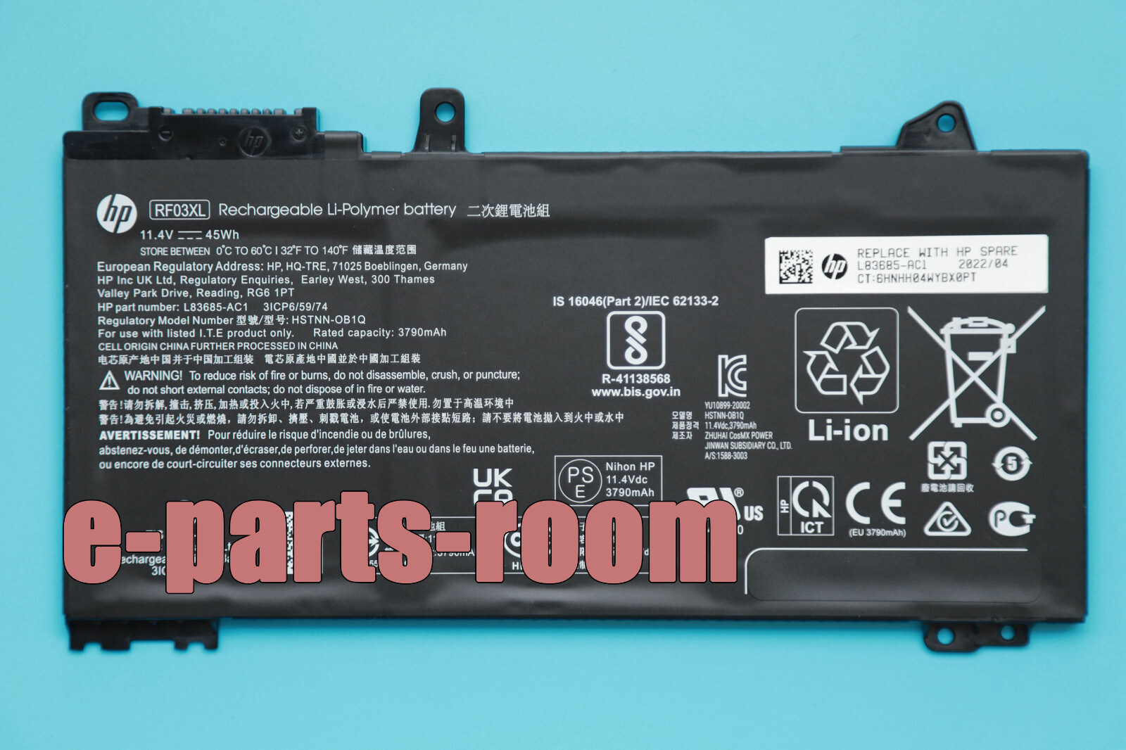 Genuine RF03XL Battery for HP ProBook 455 G7 HSTNN-OB1Q L83685-AC1 L84354-005