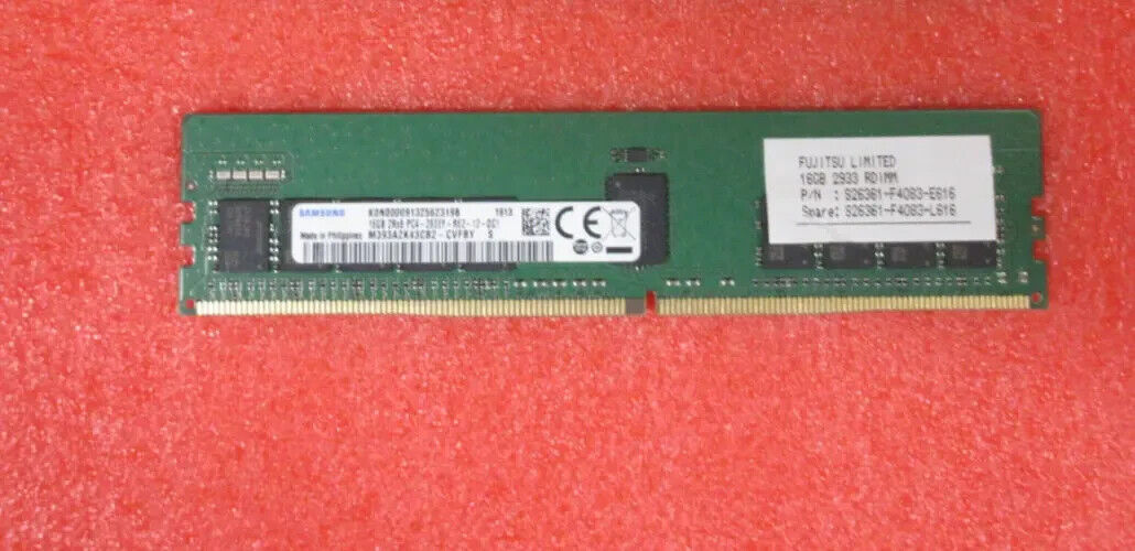 Fujitsu Original 16GB 2Rx8 DDR4-2933 REG ECC S26361-F4083-L616 for Primergy