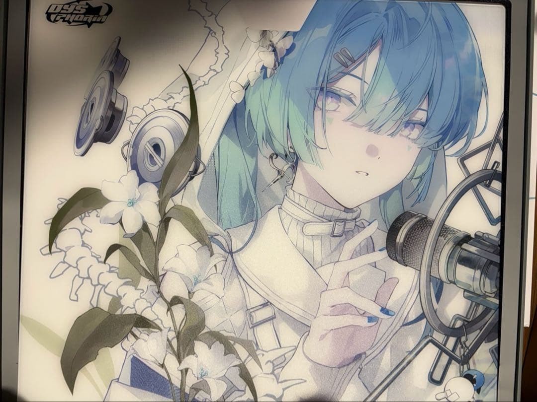 DYSPHORIA mio Glass Mousepad No Serial Number with Unused Accessories White Blue