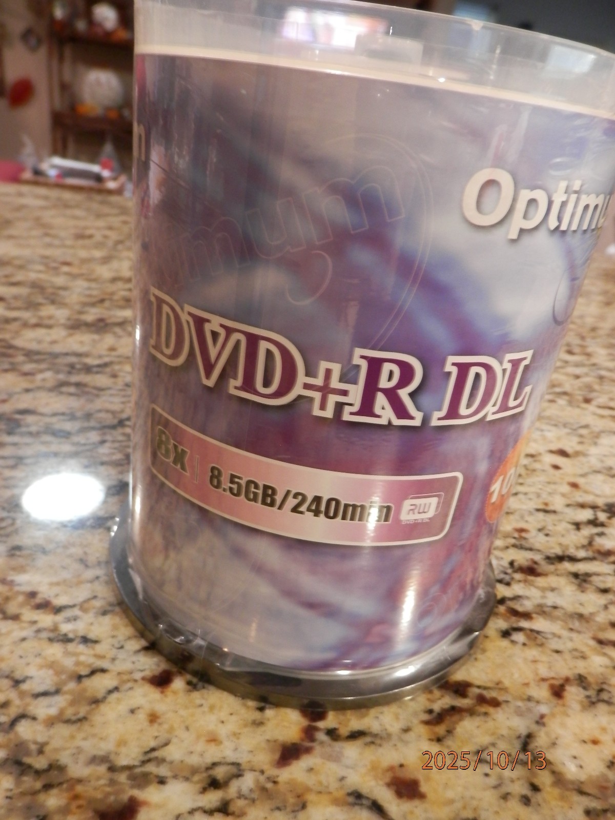 New Sealed OPTIMUM DVD+R DL 8X 8.5GB 240MIN Blank Recordable Disc
