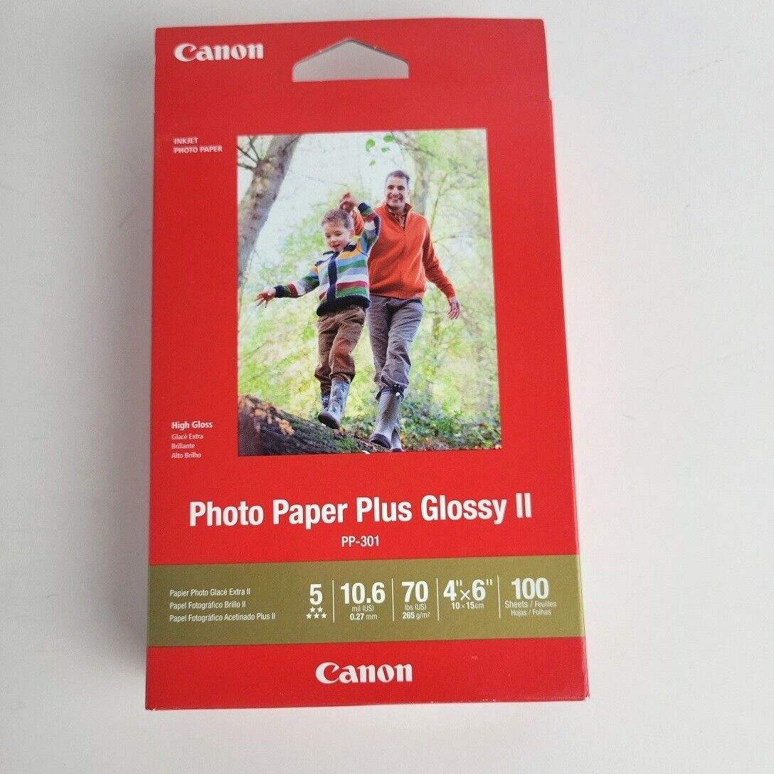 Canon Plus Glossy II PP-301 Inkjet Print Photo Paper - 100 Sheets