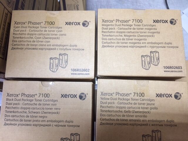Xerox 7100 106R02604 9000 Page Yield yellow Dual-pack Toner Cartridge oem