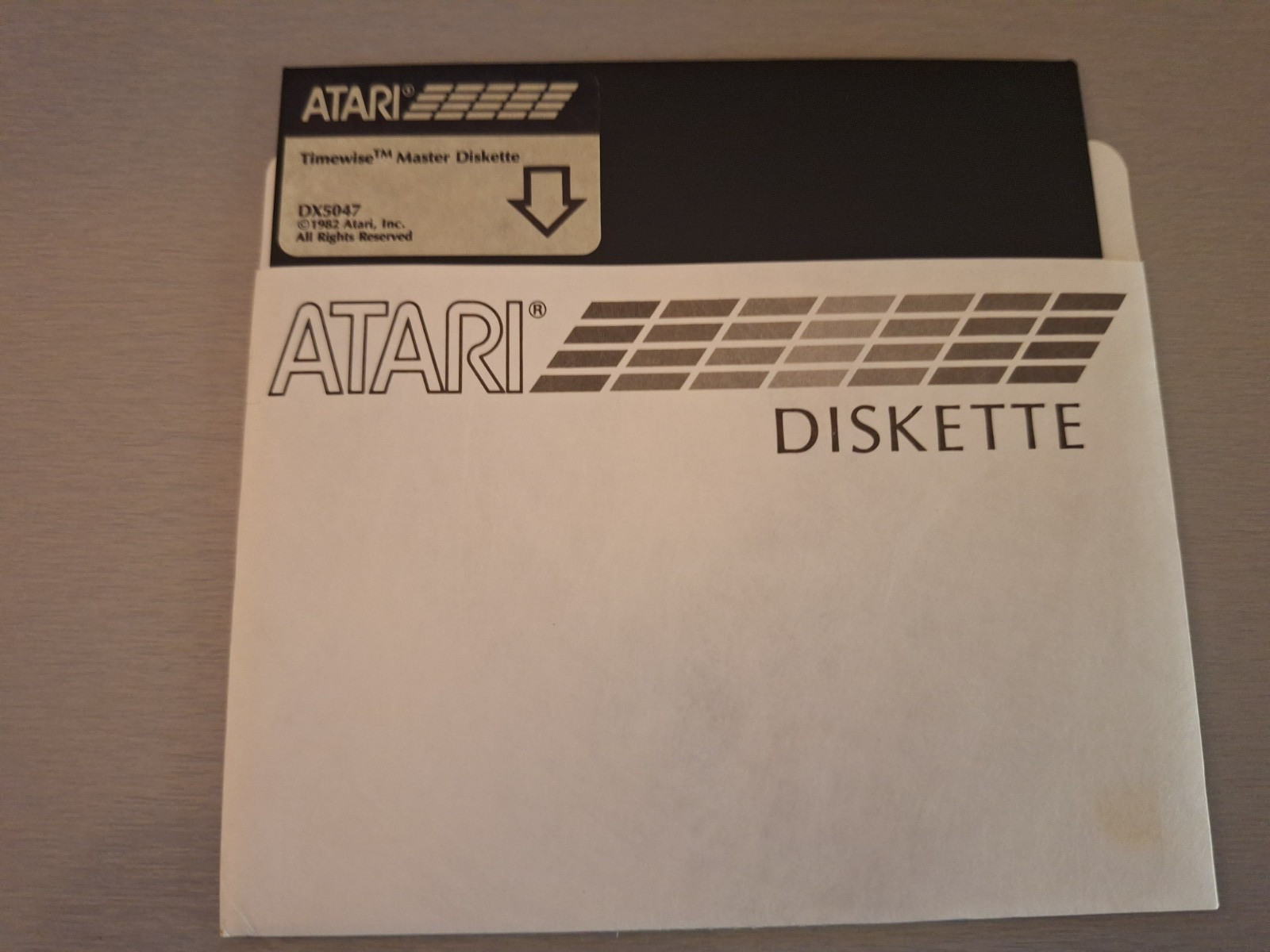 Timewise Master Diskette for Atari Computers, vintage 1982 program, 5-1/4 floppy