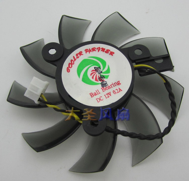 Graphics Card Fan Blade Diameter 74mm 2-wire 4P Plug For ZOTAC 9800gt