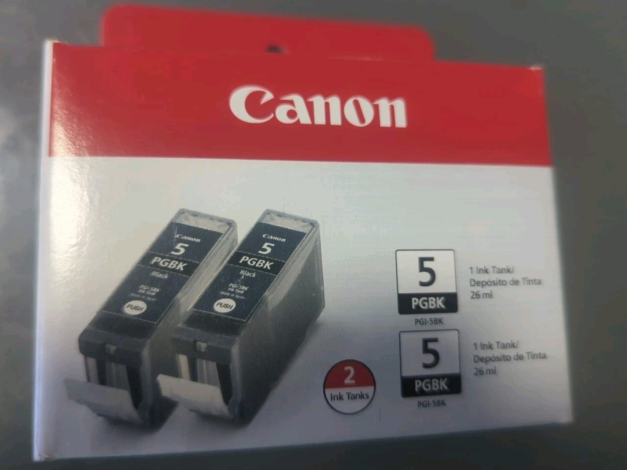 CANON 2 Pack 5PGBK Black Ink Cartridges Tanks ~ 2009