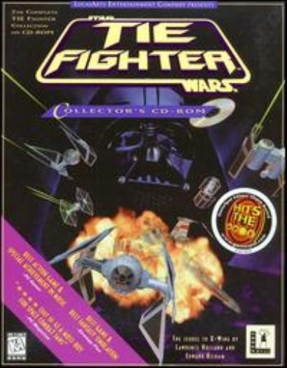 Star Wars Tie Fighter PC CD pilot Empire space ship combat sci-fi game + add-ons