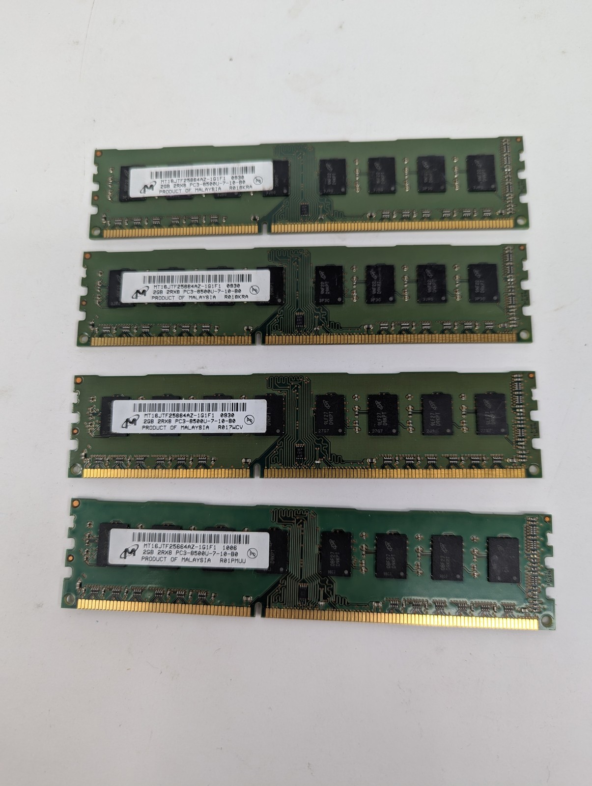 Micron 8GB (4x2GB) DDR3 RAM Desktop Memory PC3-8500U 1066MHz