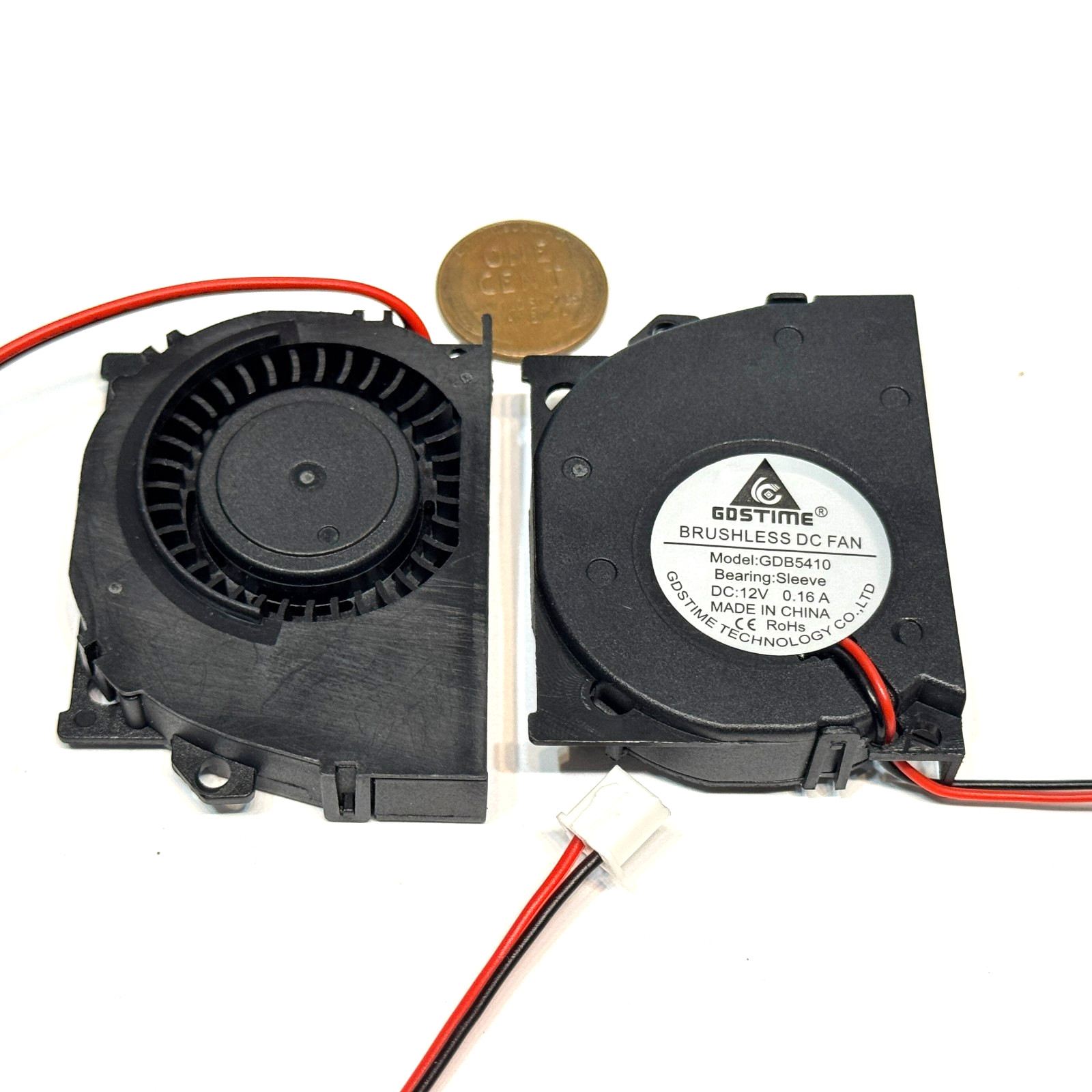 2 Pack GDSTime 5010 quiet 12v Blower fan 2 Pin computer 5410 50mm 40mm 10mm E240