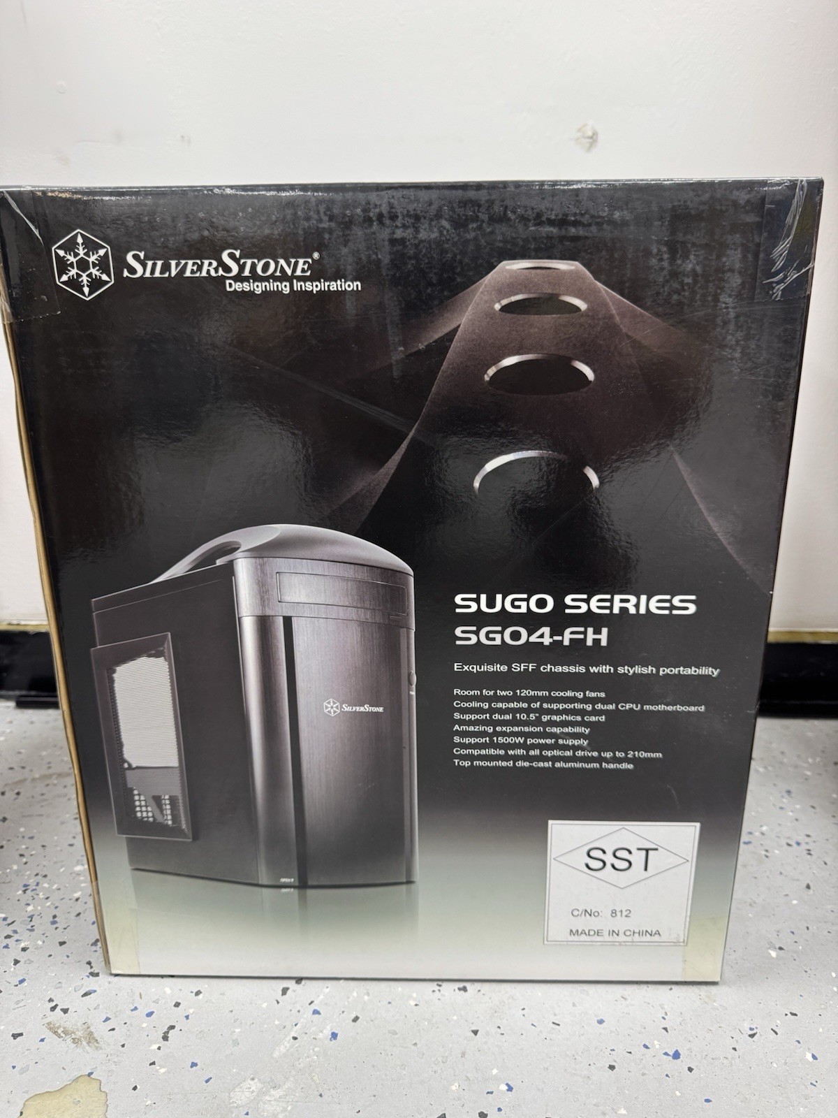 SilverStone Sugo SG04-FH SFF MicroATX Case Black Dual PSU USB/Audio