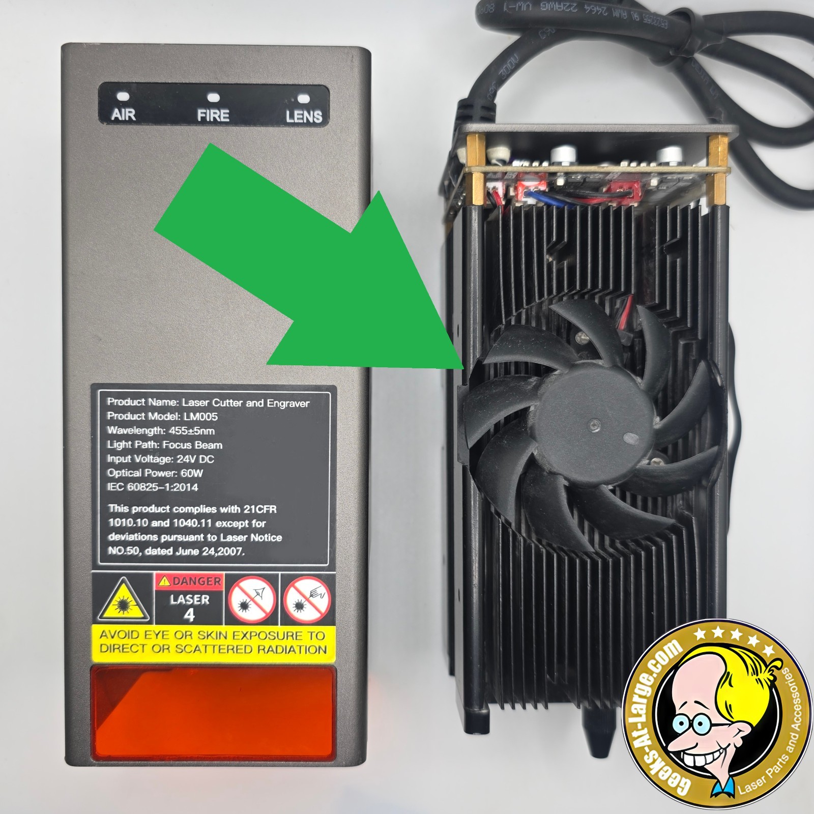 Creality Falcon2 60W Replacement Cooling Fan Pair Laser Module Fans