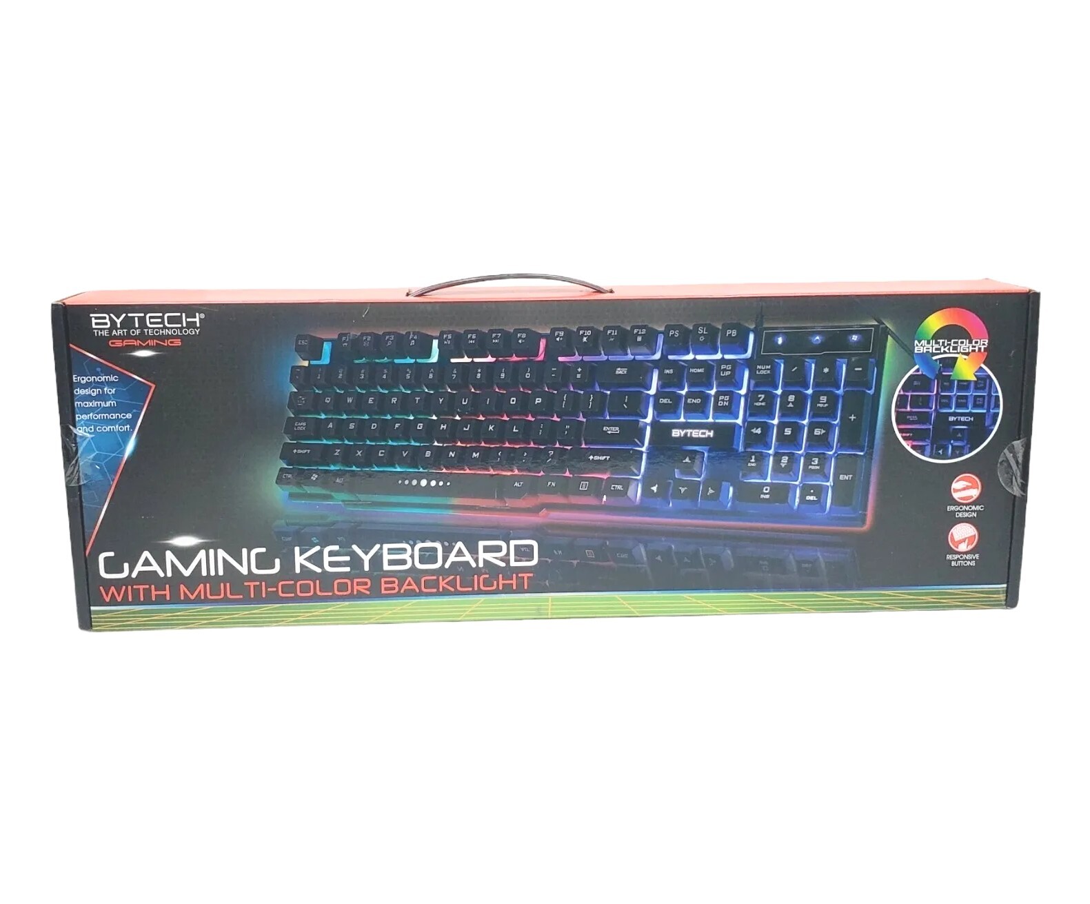 BYTECH Gaming Keyboard Multi-Color Backlight RGB Wired USB PC PS5 Xbox New