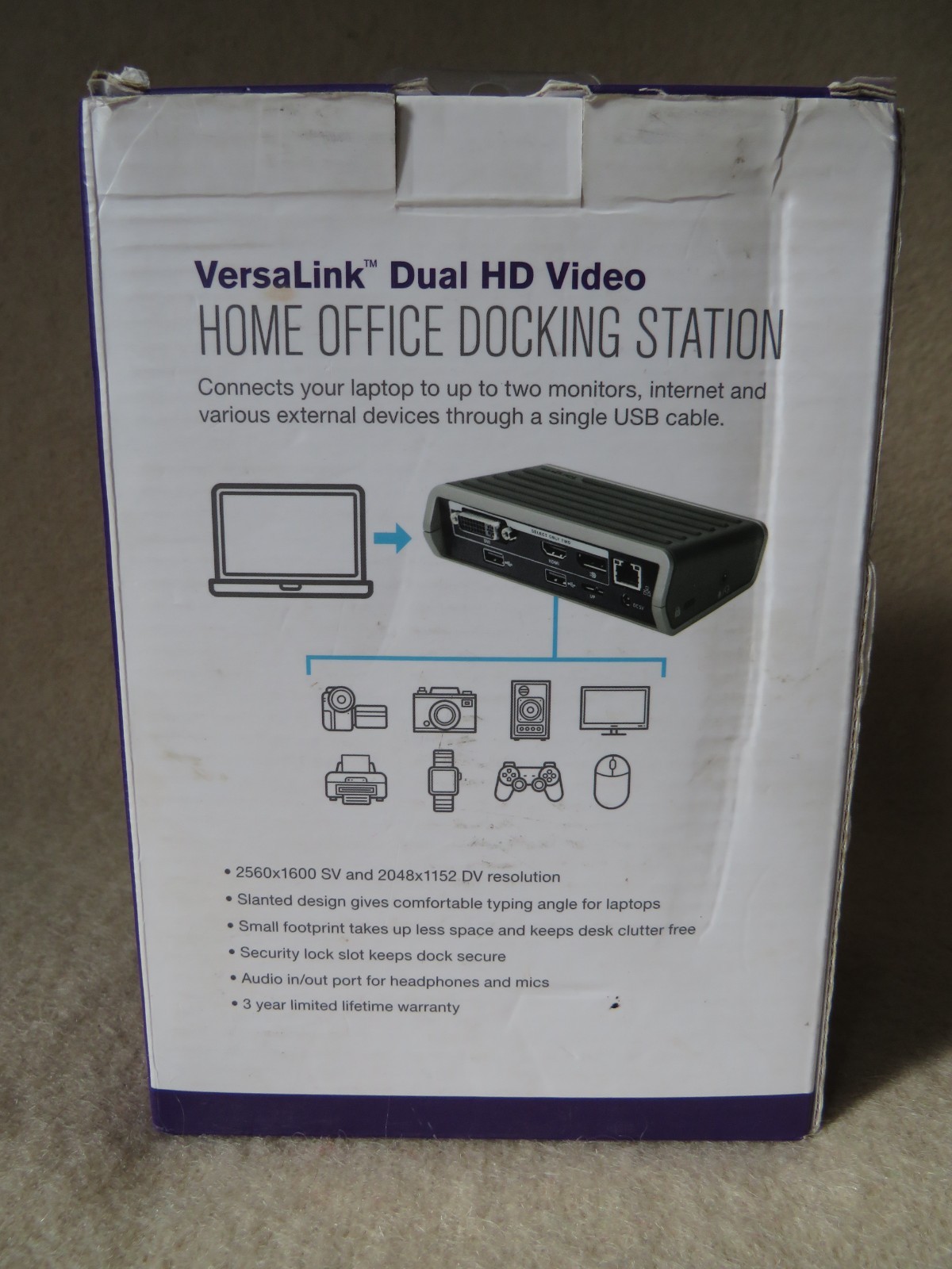 Targus DSU300US VersaLink Dual Video Home Office Docking Station NEW