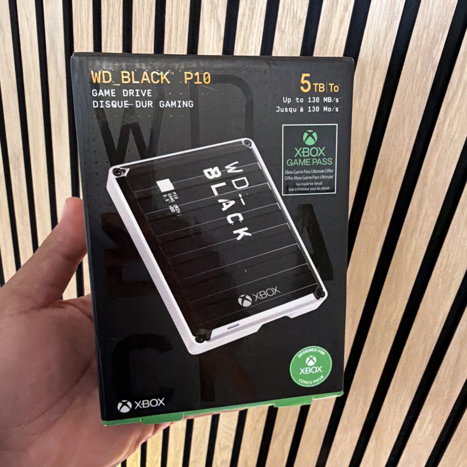Open Box, WD Black P10 for Xbox 5TB USB Portable External Hard Drive