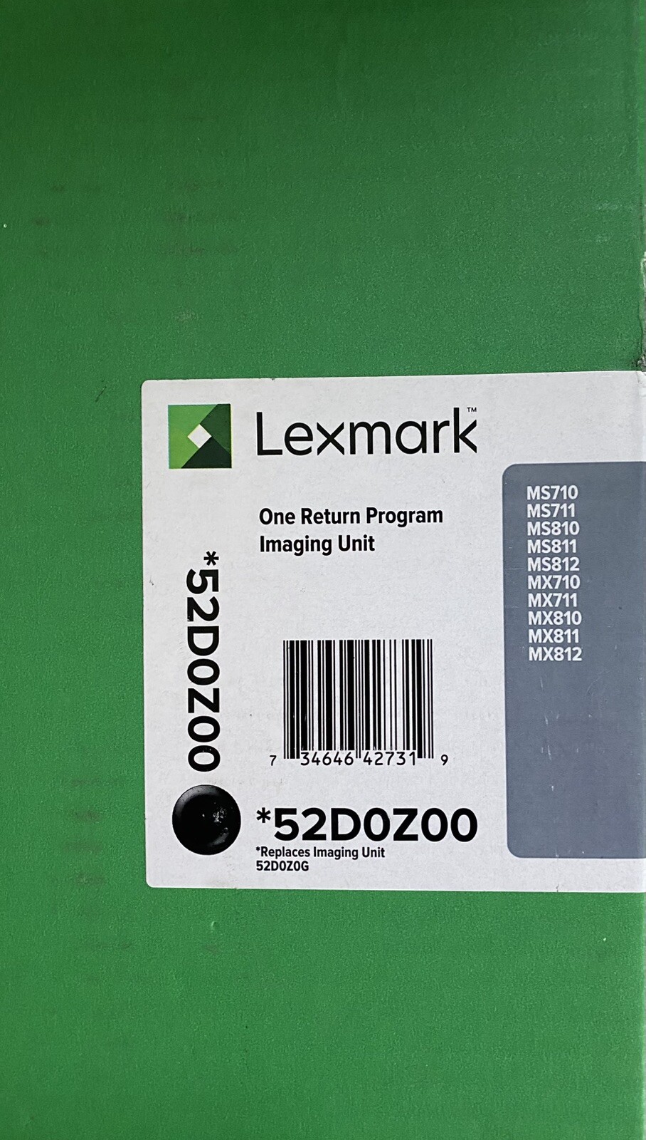 LEXMARK Black 52D0Z00 for MS710dn  MS711dn ONE RETURN PROGRAM