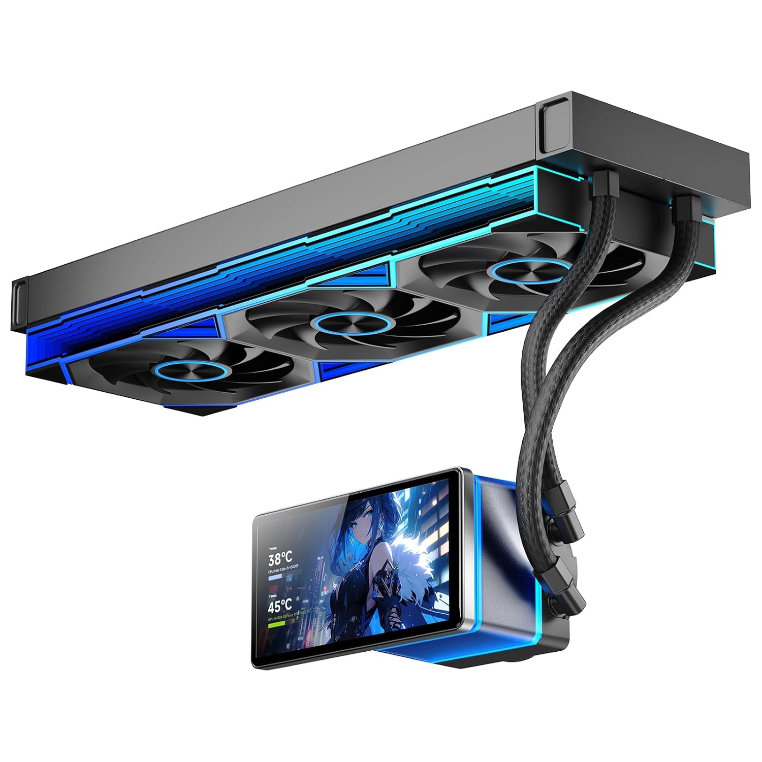 360mm AIO CPU Water Cooler PF 360 5.5 LCD Screen ARGB Fan