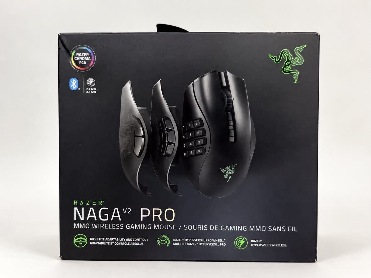 Razer Naga V2 Pro Wireless Gaming Mouse Interchangable Plate/MMO 300HR