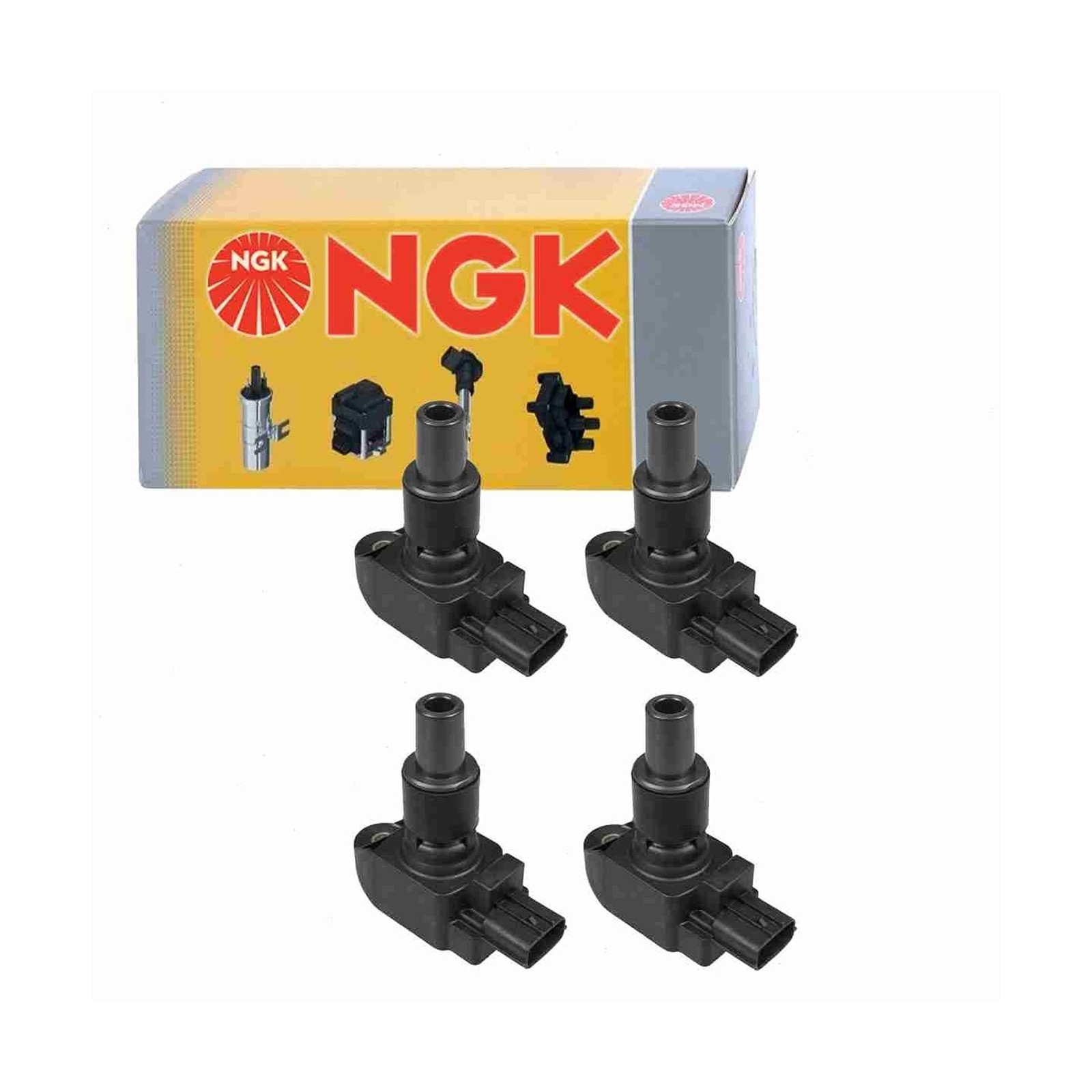 4 pc NGK Ignition Coils compatible with Mazda RX-8 1.3L R2 2004-2011
