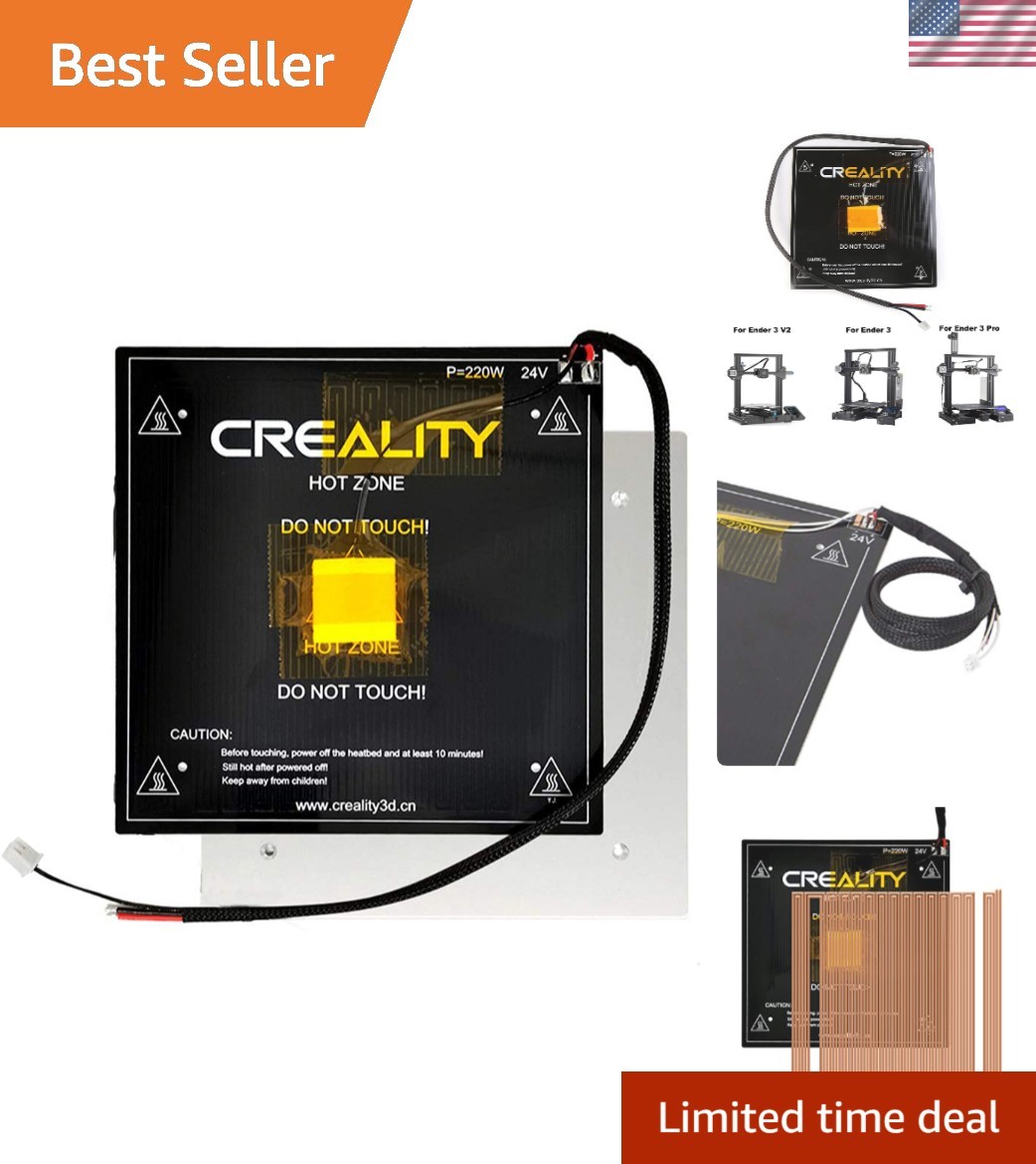 Official 3D Printer Replacement Hot Bed 220W 24V with Cable Compatible for Cr...