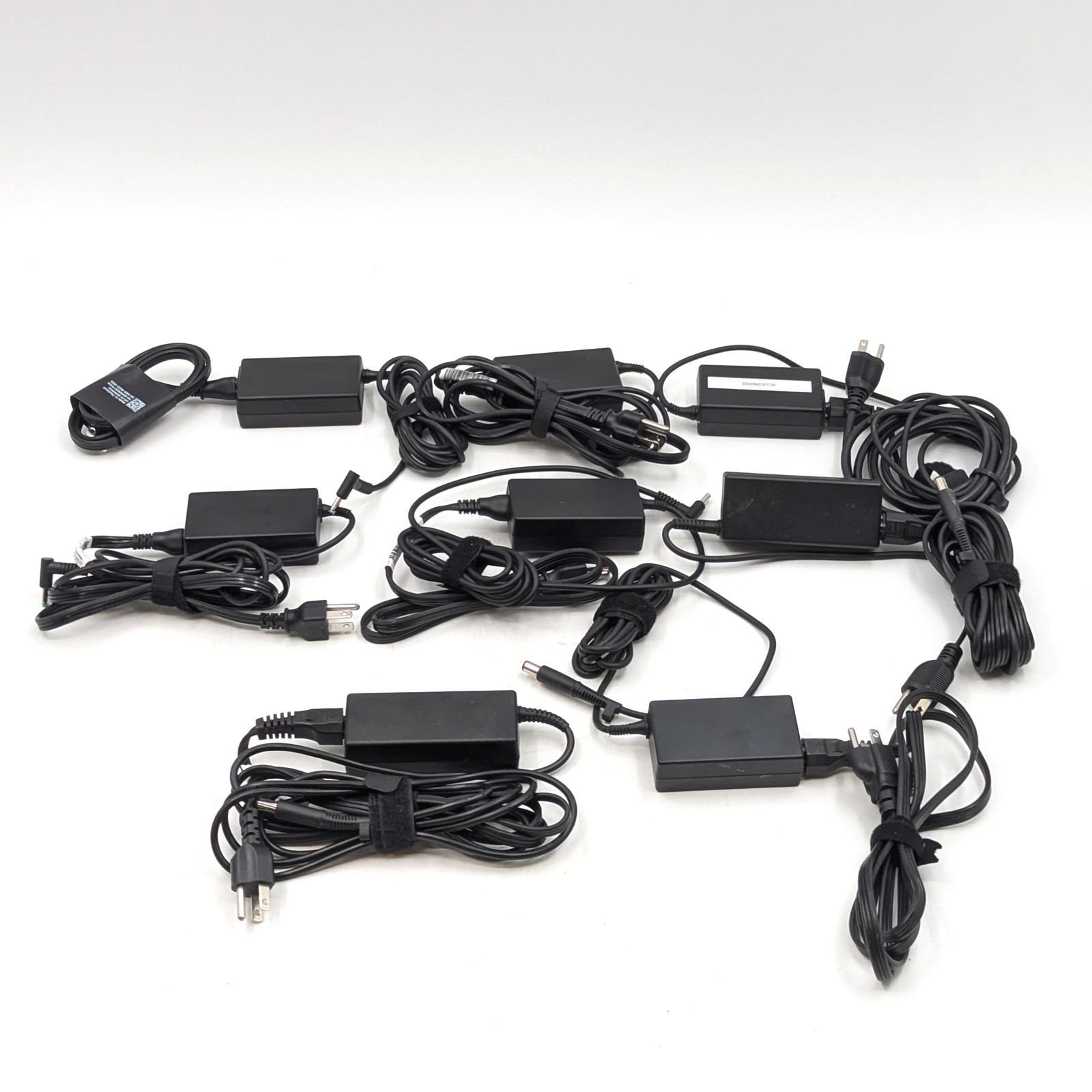 Assorted HP 65W Round Tip Laptop Chargers/Adapters | Lot of 8