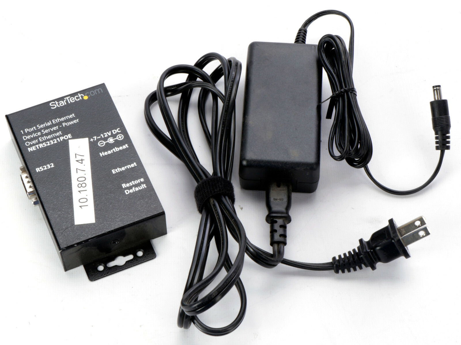 Startech 1 Port RS232 Serial Ethernet Device Server - PoE Power Over Ethernet