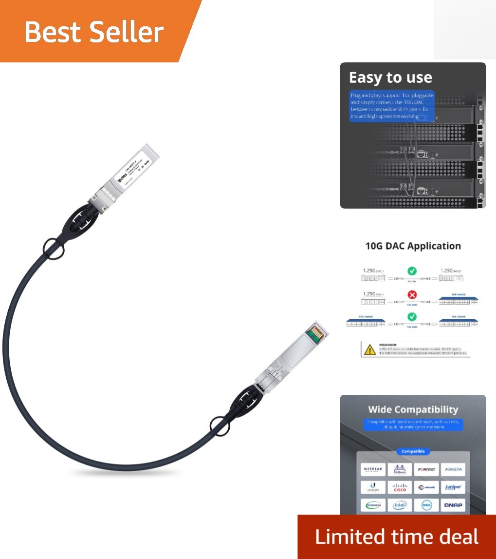 0.25m 10G SFP+ Direct Attach Copper Cable - Versatile Compatibility for Networks