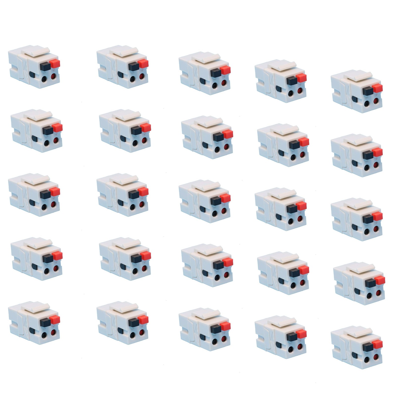 diyTech Speaker Keystone Jack – Spring Loaded Speaker Jack for Keystone Wall ...