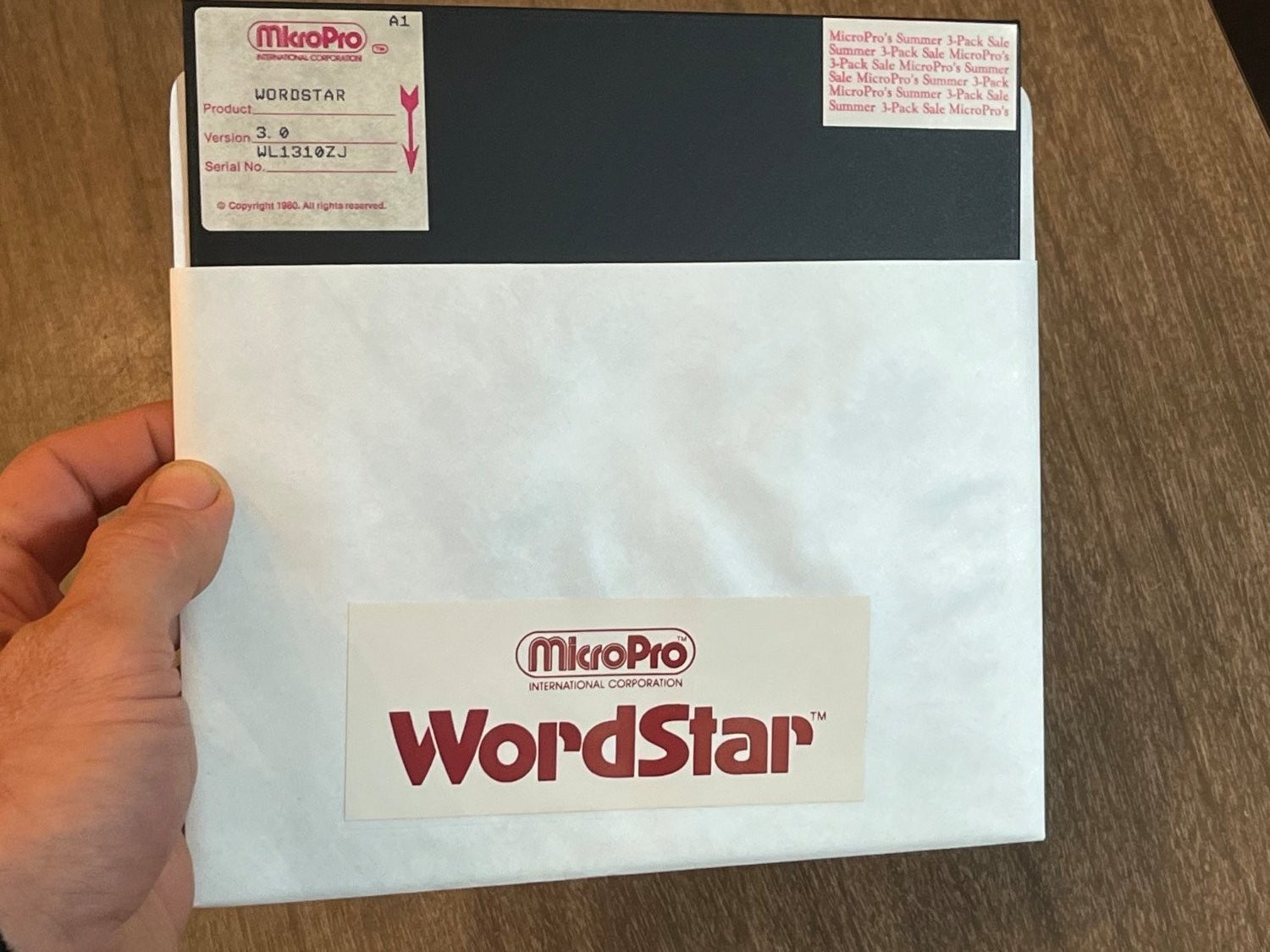 Vintage MicroPro WordStar Version 3.0 8" Floppy Disk CP/M Software Summer Sale