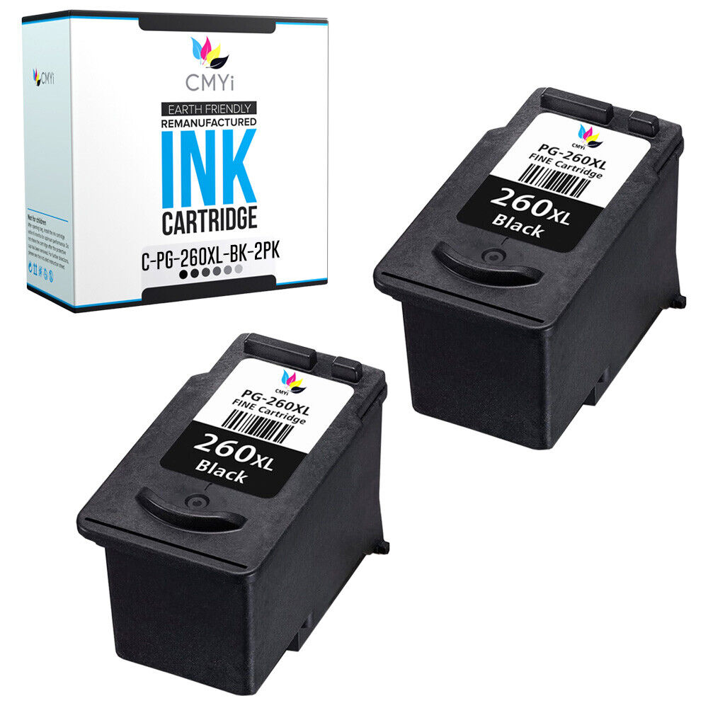 2PK Replacement 260XL Black Ink Cartridge for Canon PIXMA TS5320 TS6420 TR7020