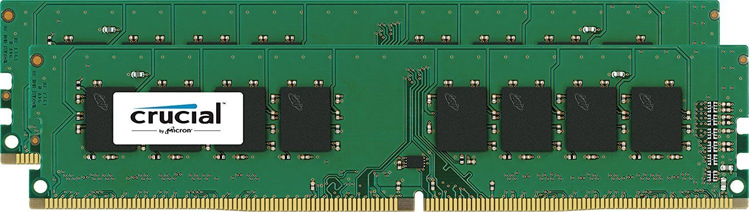 Crucial 32GB Kit 2x 16GB DDR4 2666 Mhz PC4-21300 Desktop Memory DIMM 288-pin