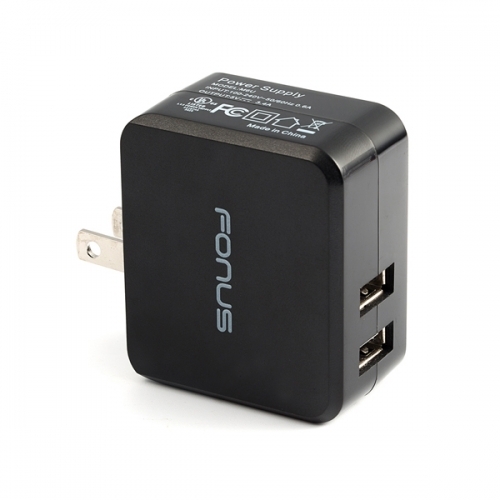 18W 3.4AMP 2-PORT RAPID USB HOME WALL AC CHARGER SMART DETECT for iPAD / TABLETS