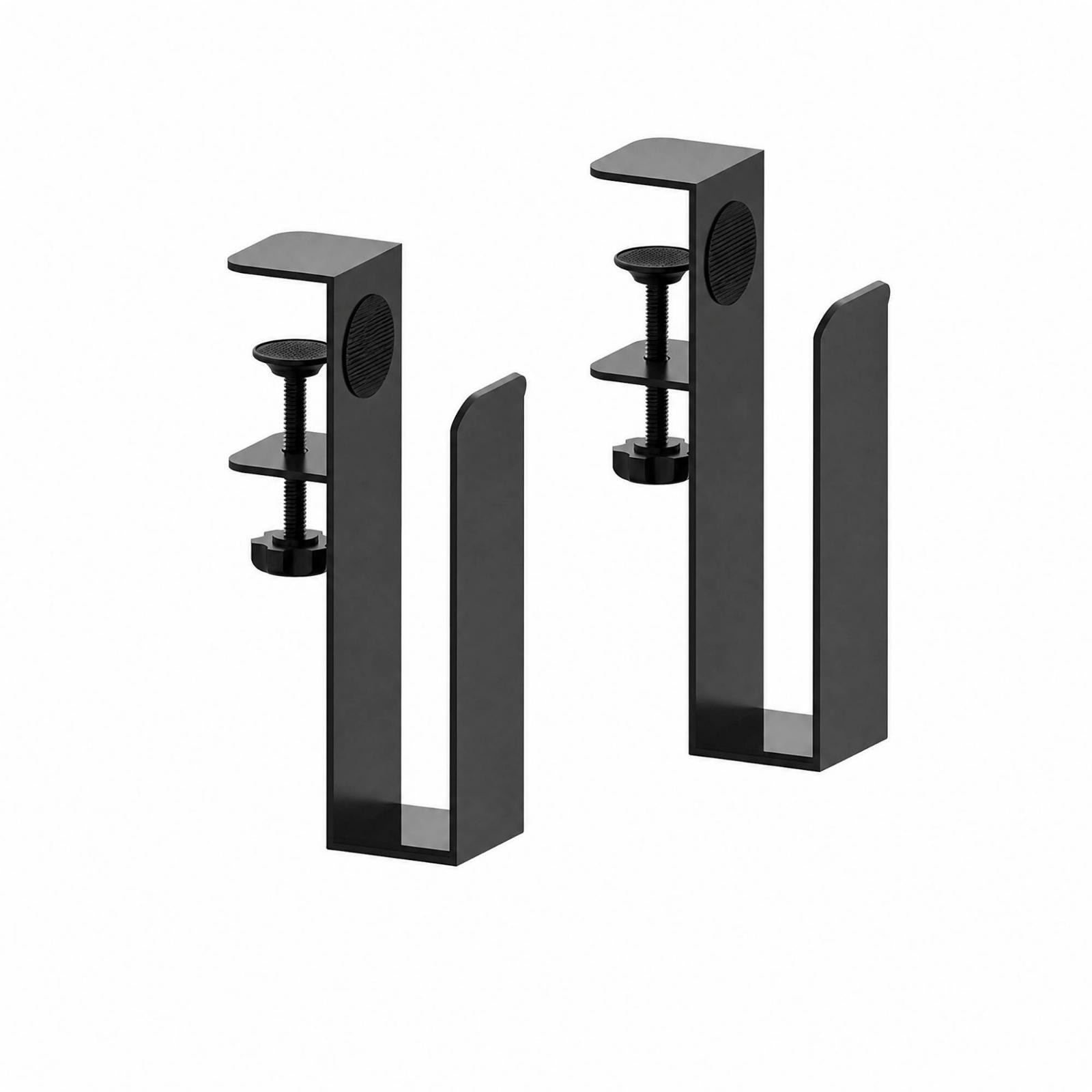 Desk-Side Laptop Storage Holder Adjustable Clamp-on Laptop Holder Ventilated