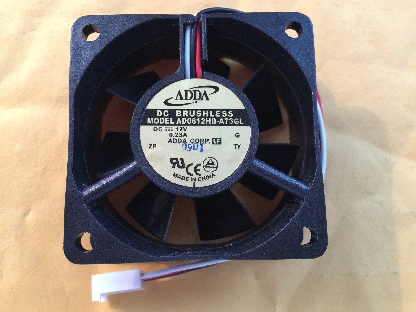 NEW ADDA DC BRUSHLESS FAN - AD0612HB-A73GL ~ 12V ~ 0.23A (3 wire)