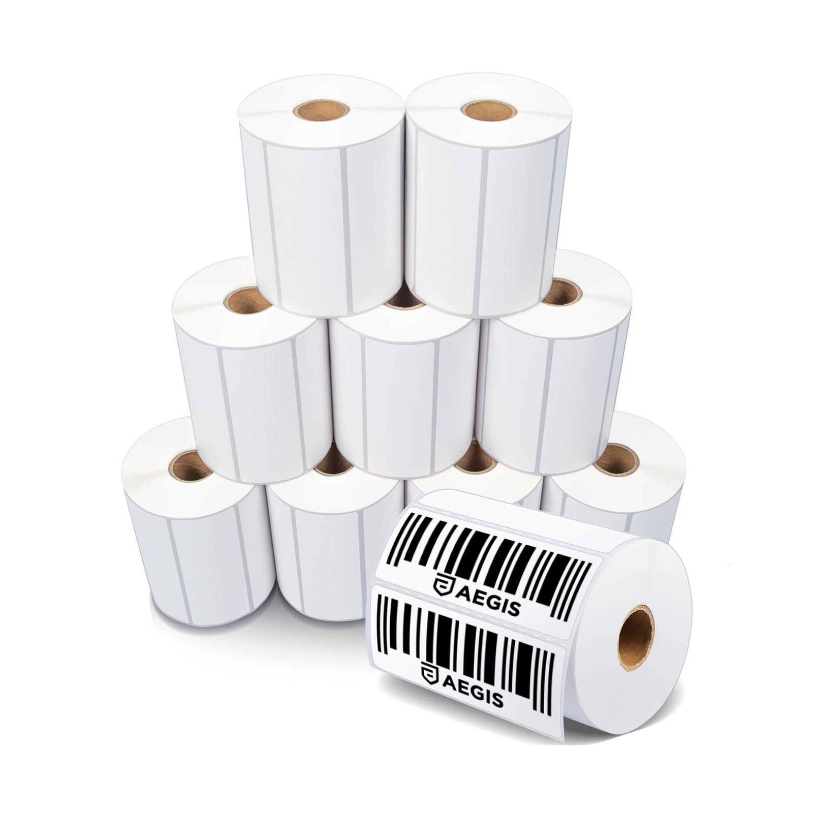 Aegis Adhesives - 4" X 1.5" Direct Thermal Labels (10 Rolls, 900 Labels/Roll)...