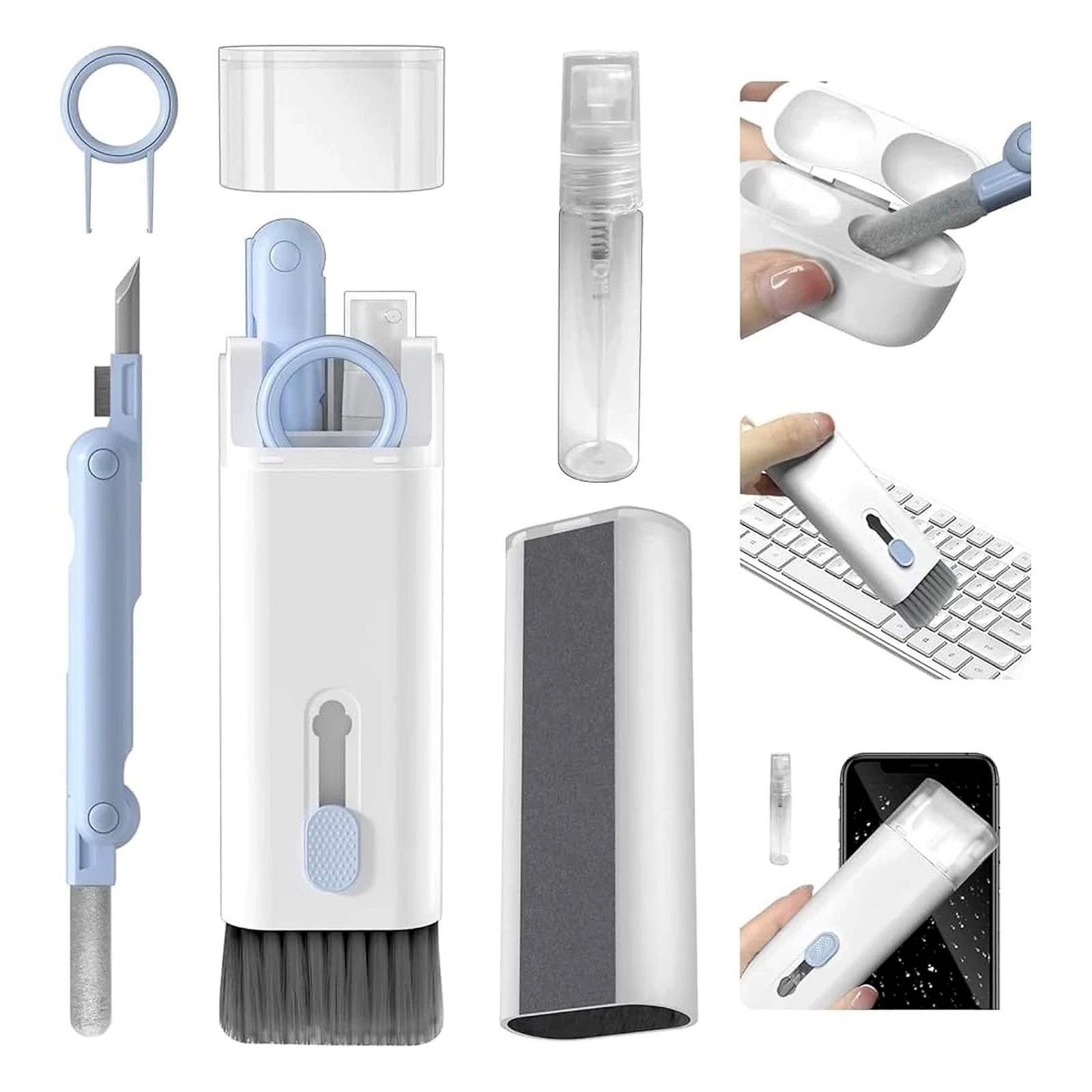 7 in 1 Keyboard Cleaning Kit Screen Cleaner Brush Keycap Puller Earbuds Tool