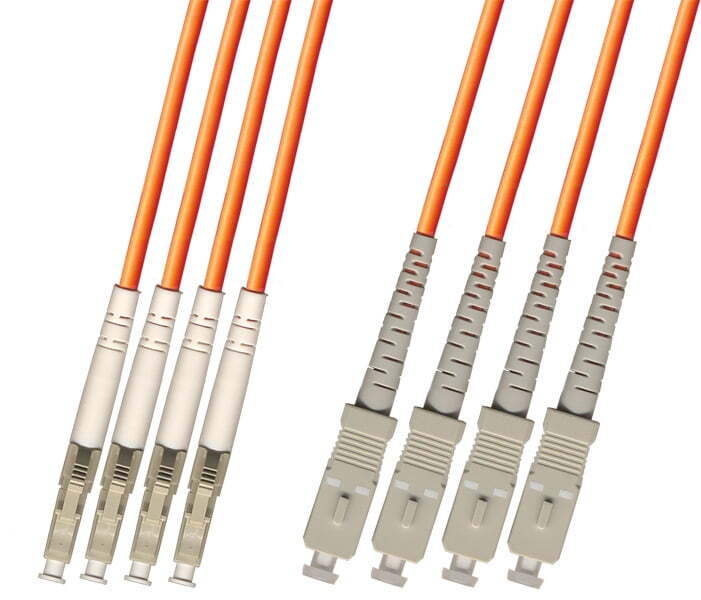 Direct Burial Outdoor LC SC 4 Strand Fiber Optic Cable Multimode 50/125 30M