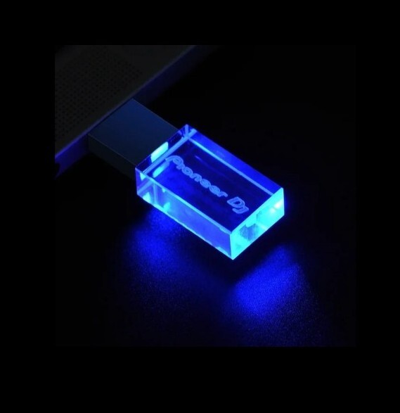 PIONEER DJ LED 128GB USB 2.0 PEN DRIVE BLUE LIGHT EXTERNAL DRIVE USB STICK.