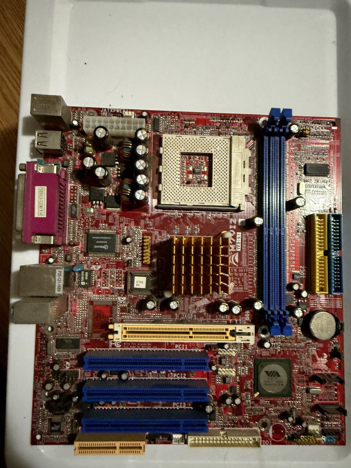 BIOSTAR M7VIZ v5.1 Socket 462 AGP Motherboard working