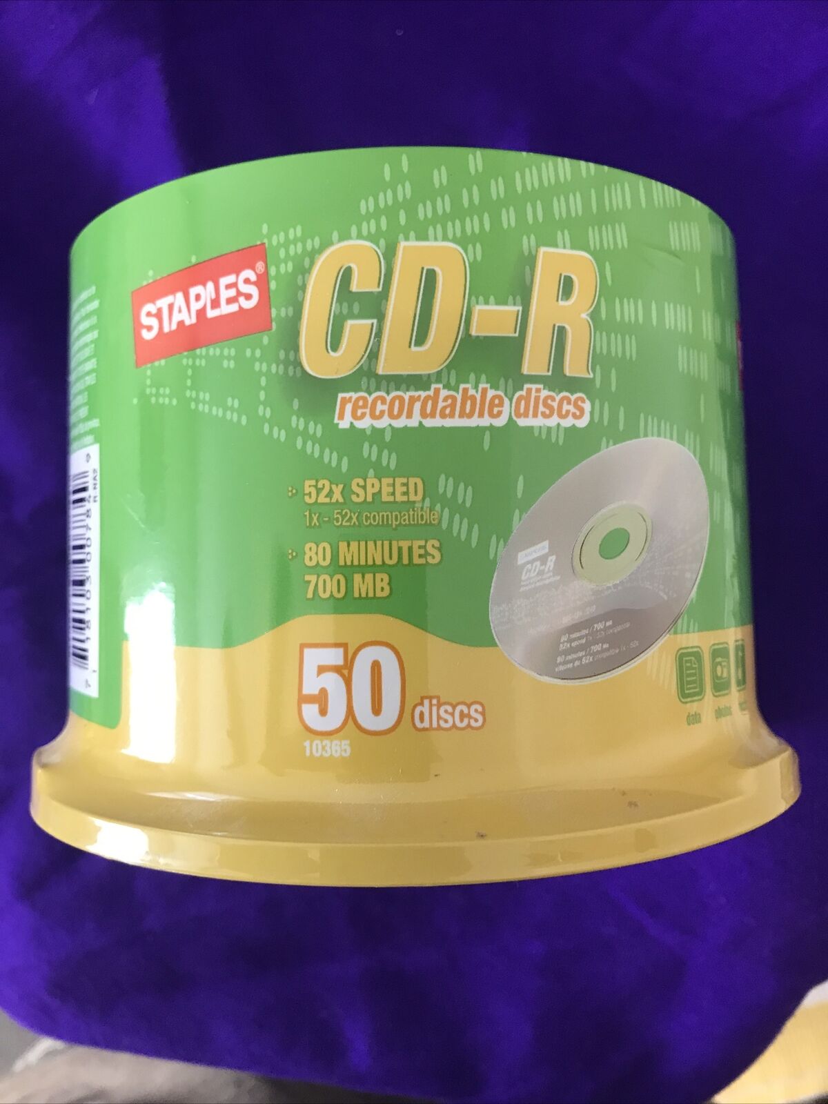 Staples CD-R 80 Minute Recording 50 Disc Pack Blank, Sealed NEW                m