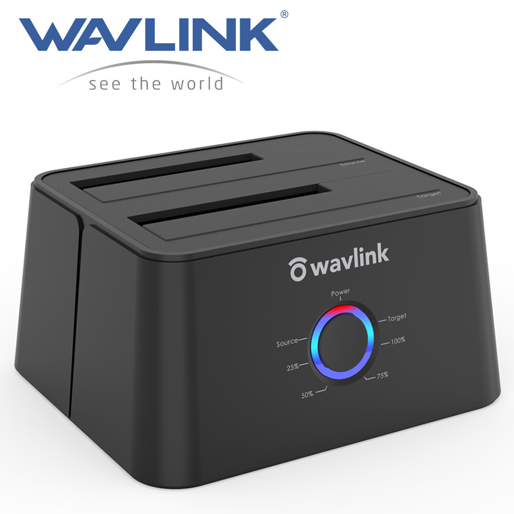 Wavlink Dual Bay Hard Drive Enclosure SATA for 2.5“/3.5" HDD/SSD USB A/C 3.0