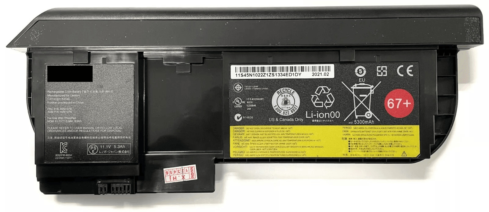 Genuine 67+ Battery For Lenovo thinkpad X220T X230T tablet 45N1078 45N1079 63WH