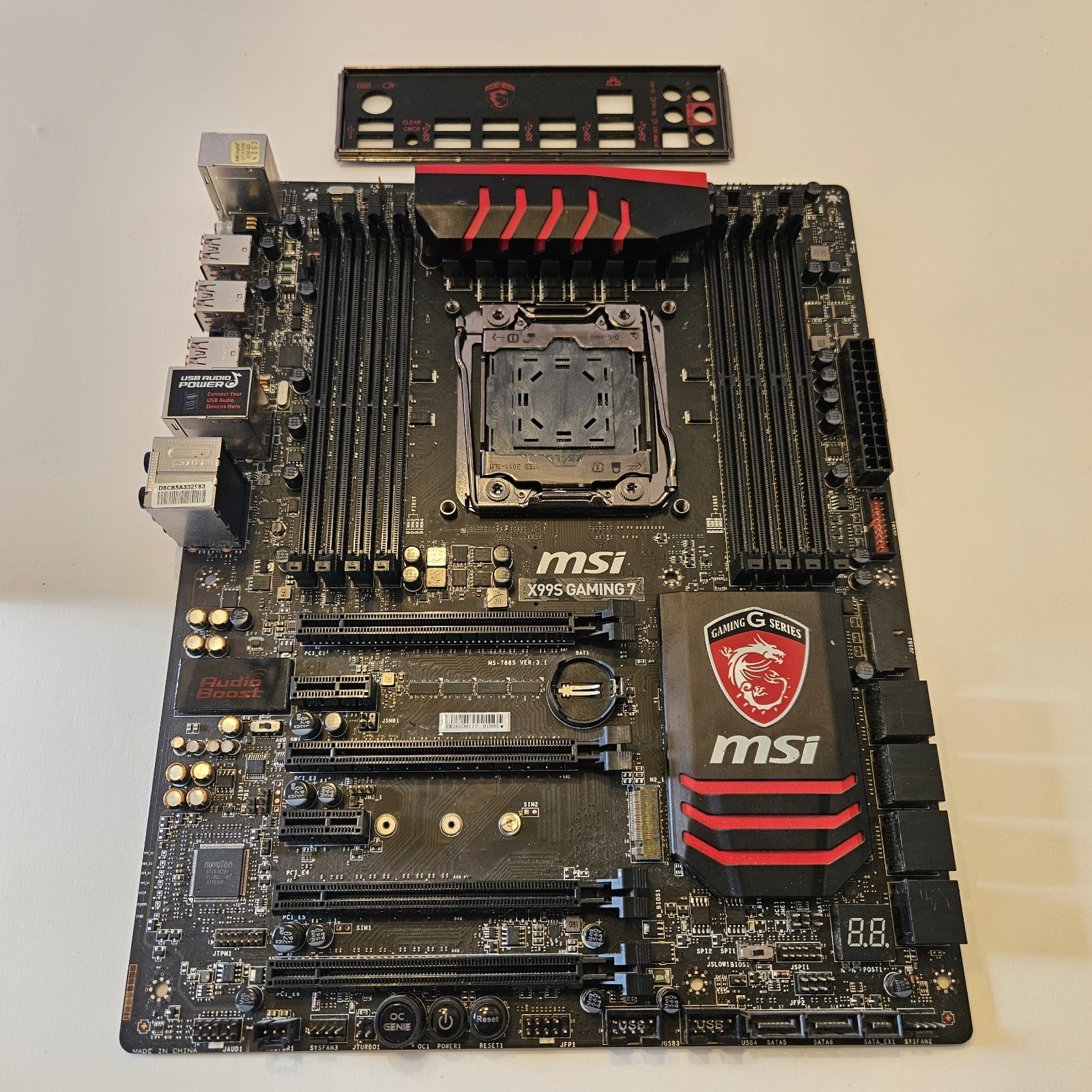 Broken MSi X99S GAMING 7 LGA 2011-v3 ATX Motherboard Missing/Bent Pins