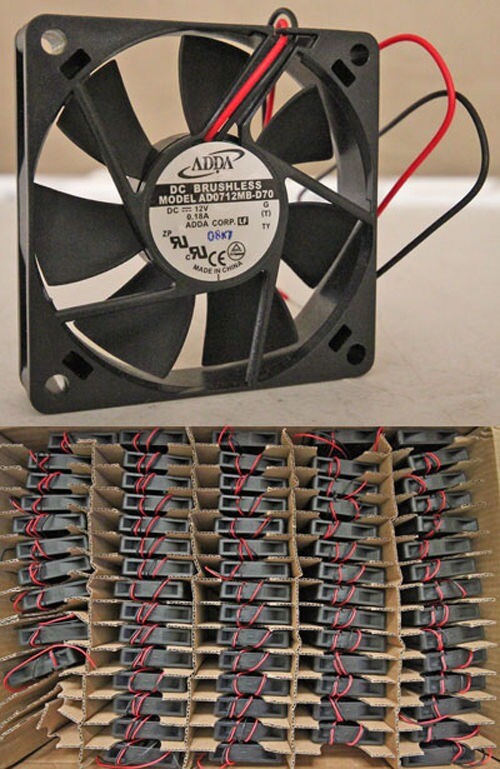 ADDA 12VDC 70MM FAN P/N AD0712MB-D70 NEW