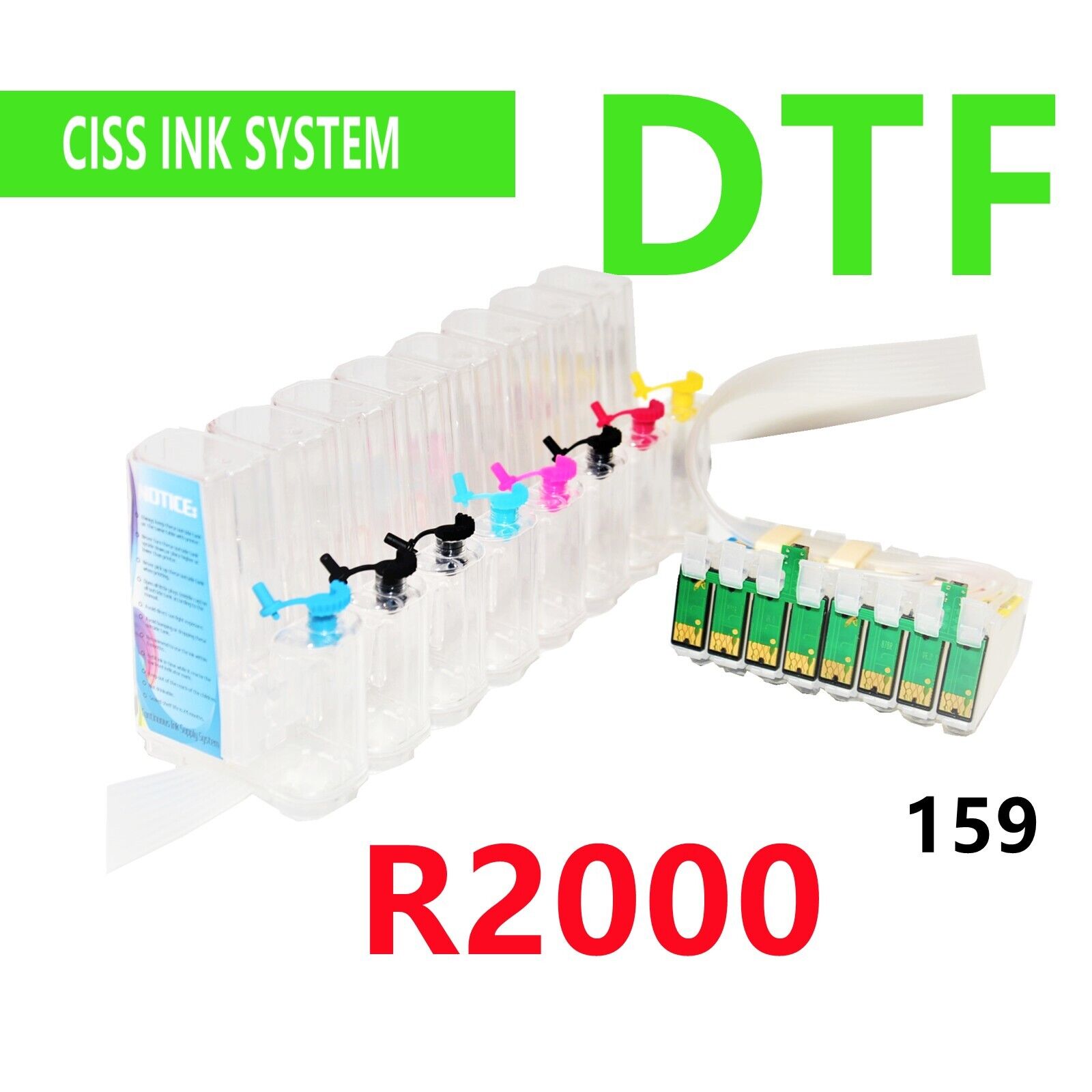 Refillable Empty Cis ciss ink system for R2000 Printer DTF Printing ARC