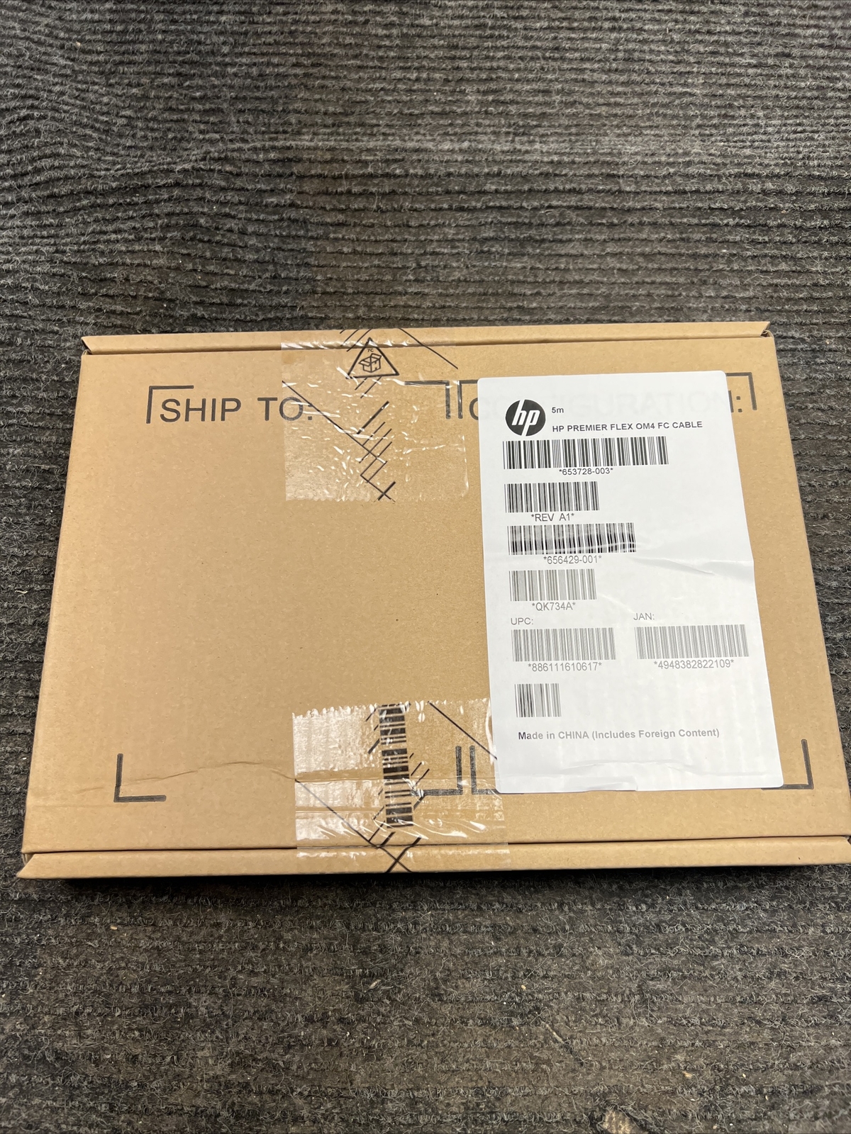 New  HP Premier Flex Fiber OM4 FC Optic Cable 5M  653728-003