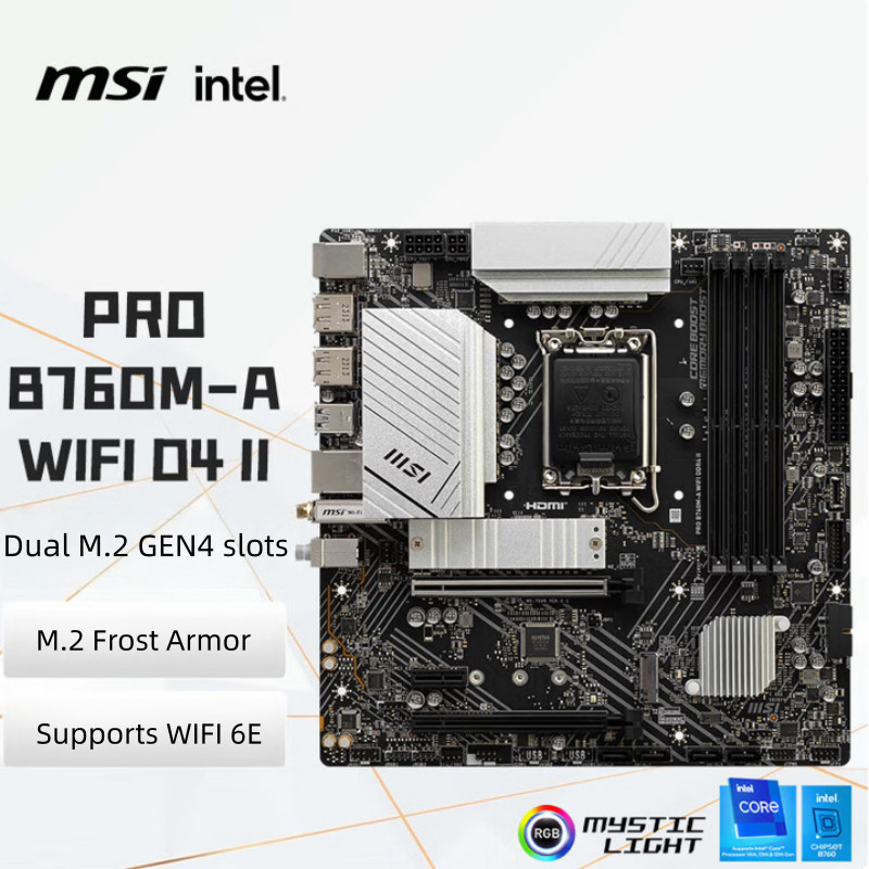 NEW MSI PRO B760M-A WIFI DDR4 II overclocking motherboard Fast Free delivery